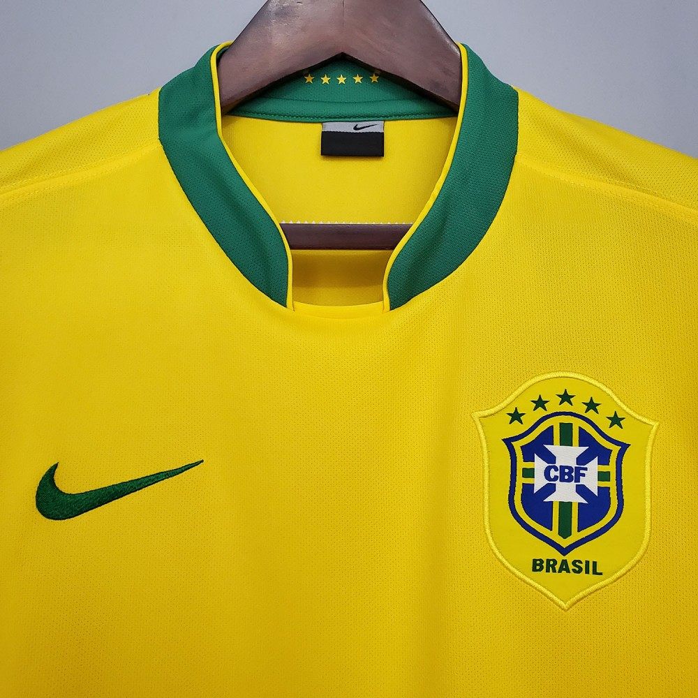 Retro Brazil 2006 World Cup Home #9 Ronaldo Jersey