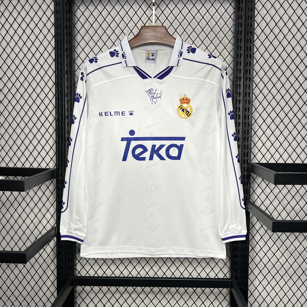 Retro Real Madrid 1994/96 Home Long Sleeve Jersey