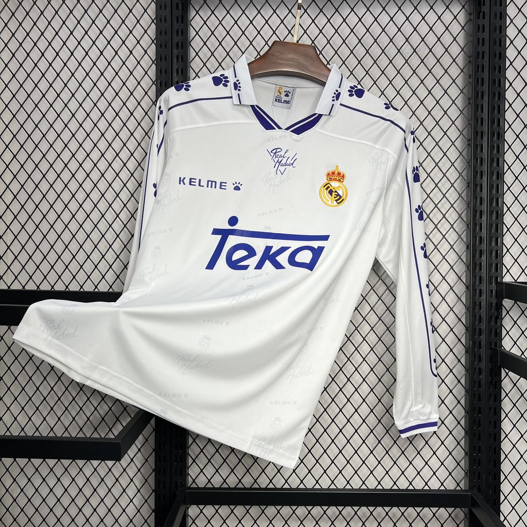 Retro Real Madrid 1994/96 Home Long Sleeve Jersey