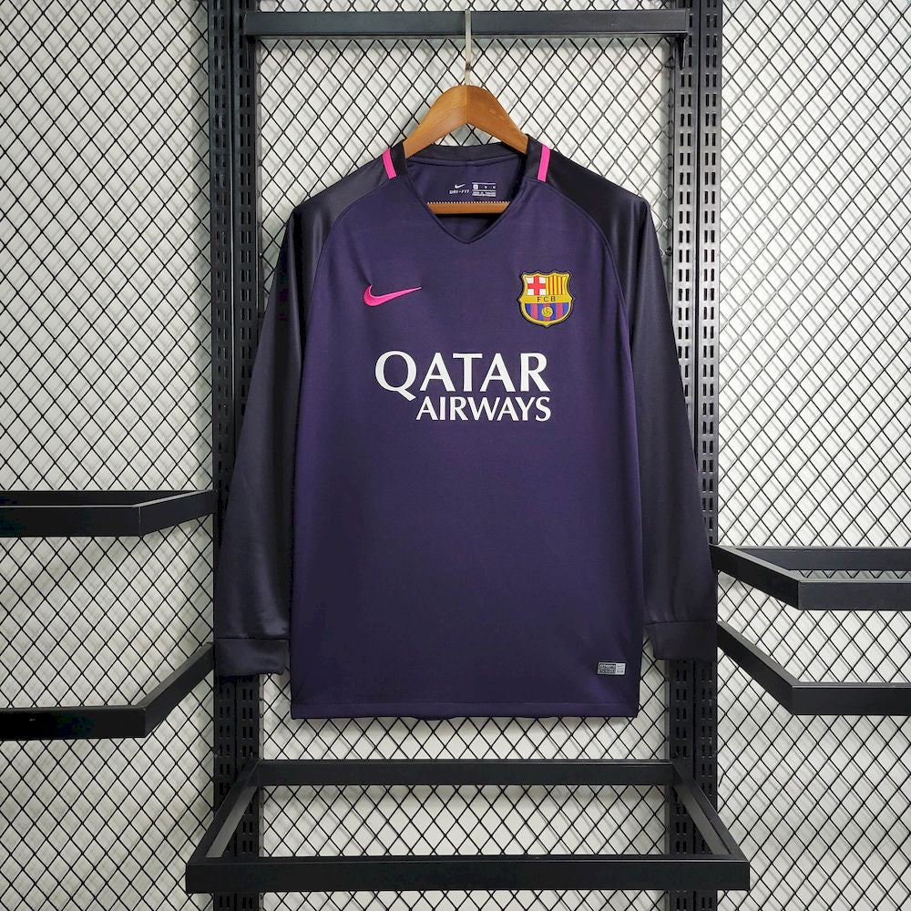 Retro Barcelona 2016/17 Away Long Sleeve Jersey