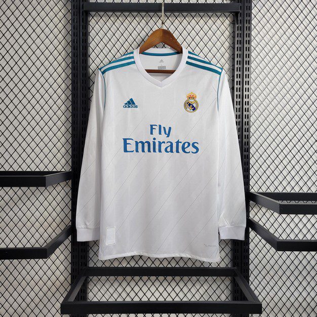 Retro Real Madrid 2017/18 Home Long Sleeve Jersey