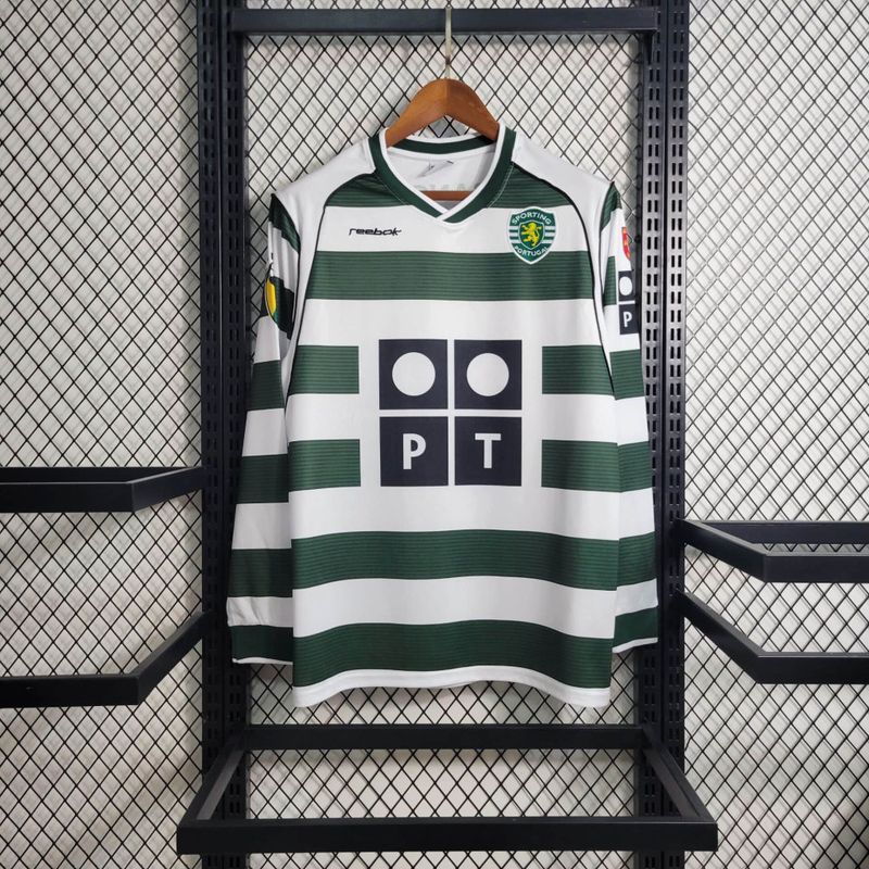 Retro Sporting CP 2001/03 Home Long Sleeve Jersey