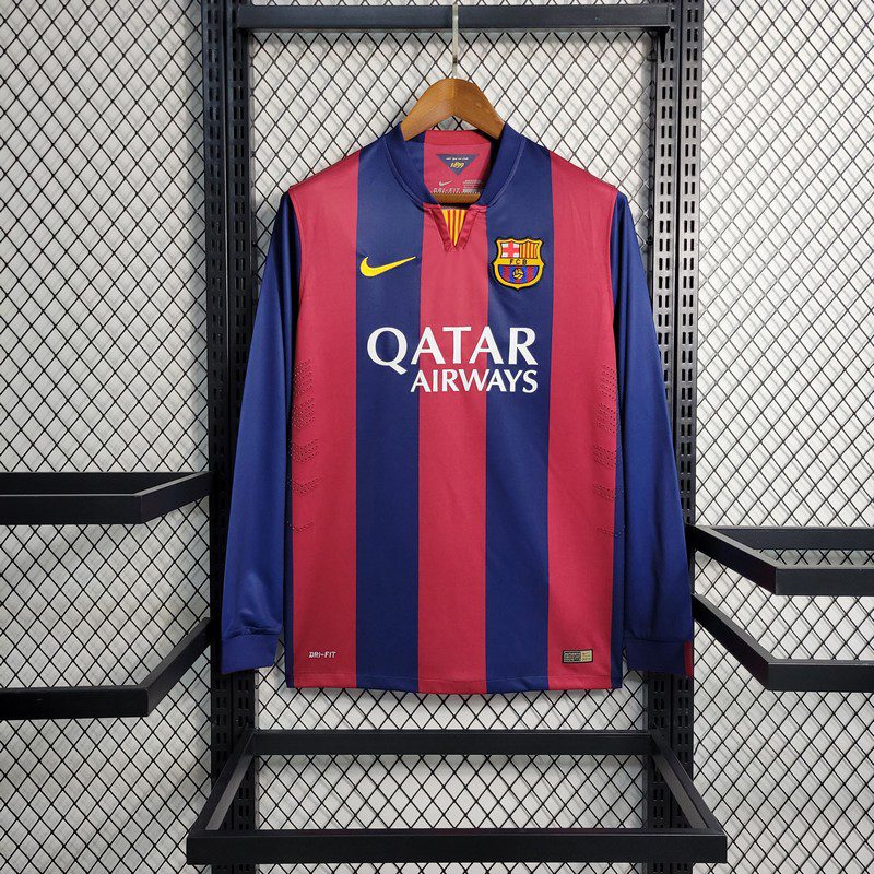 Retro Barcelona 2014/15 Home Long Sleeve Jersey