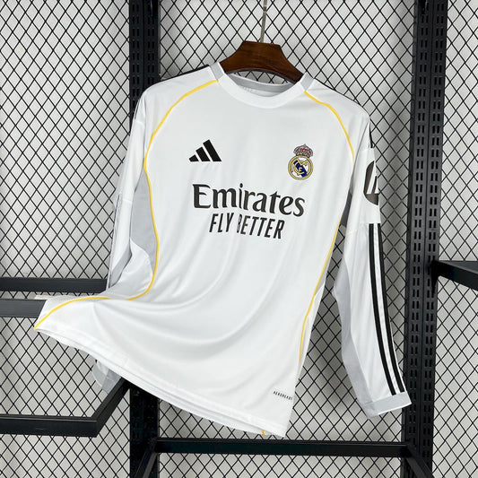 Real Madrid 2025/26 Home Long Sleeve Jersey