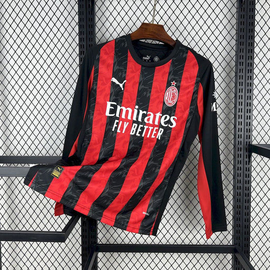 AC Milan 2025/26 Home Long Sleeve Jersey