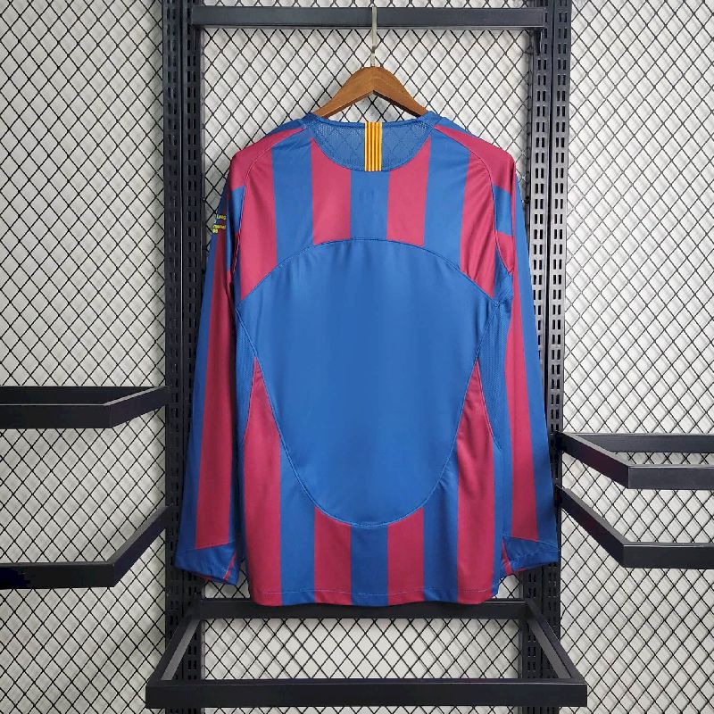Retro Barcelona 2005/06 Home UCL Edition Long Sleeve Jersey