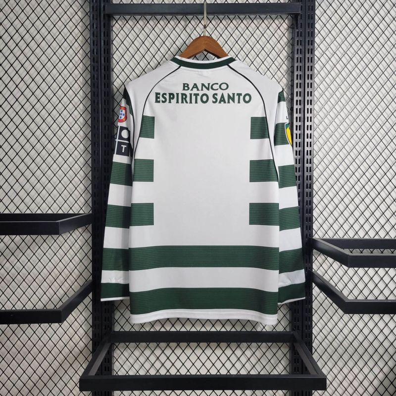Retro Sporting CP 2001/03 Home Long Sleeve Jersey