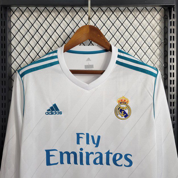 Retro Real Madrid 2017/18 Home Long Sleeve Jersey