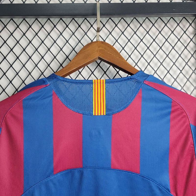 Retro Barcelona 2005/06 Home UCL Edition Long Sleeve Jersey