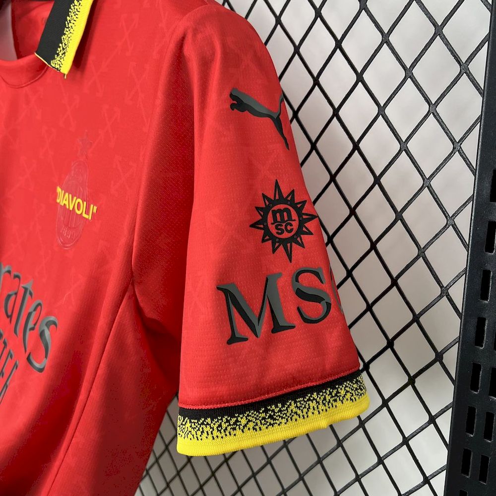 Mens AC Milan 2025/26 Co-Branded Red Edition Jersey