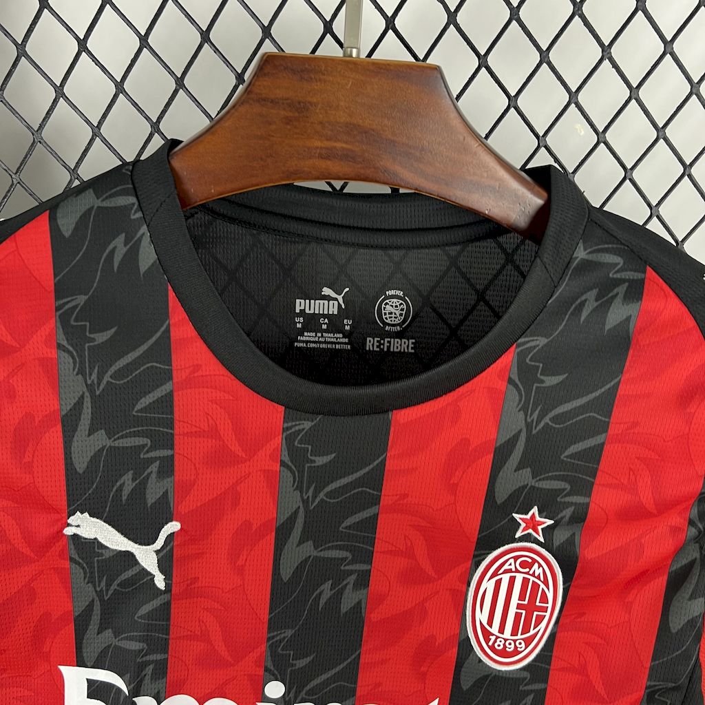 AC Milan 2025/26 Home Long Sleeve Jersey