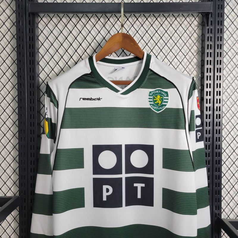 Retro Sporting CP 2001/03 Home Long Sleeve Jersey