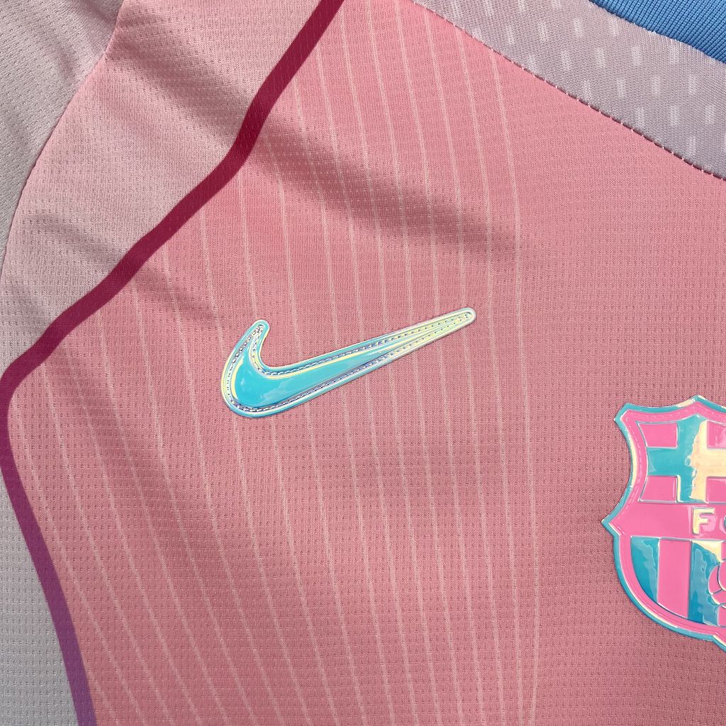 Barcelona 2025/26 pink special edition Jersey (With Champions League)