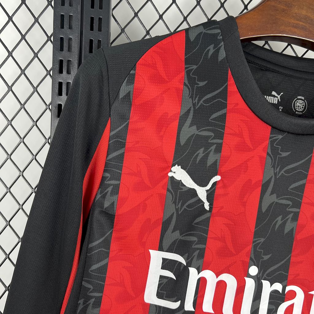 AC Milan 2025/26 Home Long Sleeve Jersey