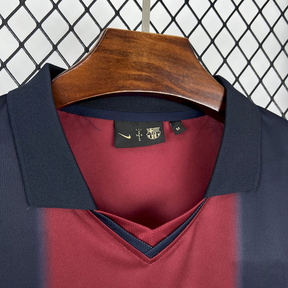 Mens Barcelona Hot Sale 2000/01 Home Retro Skeleton Jersey