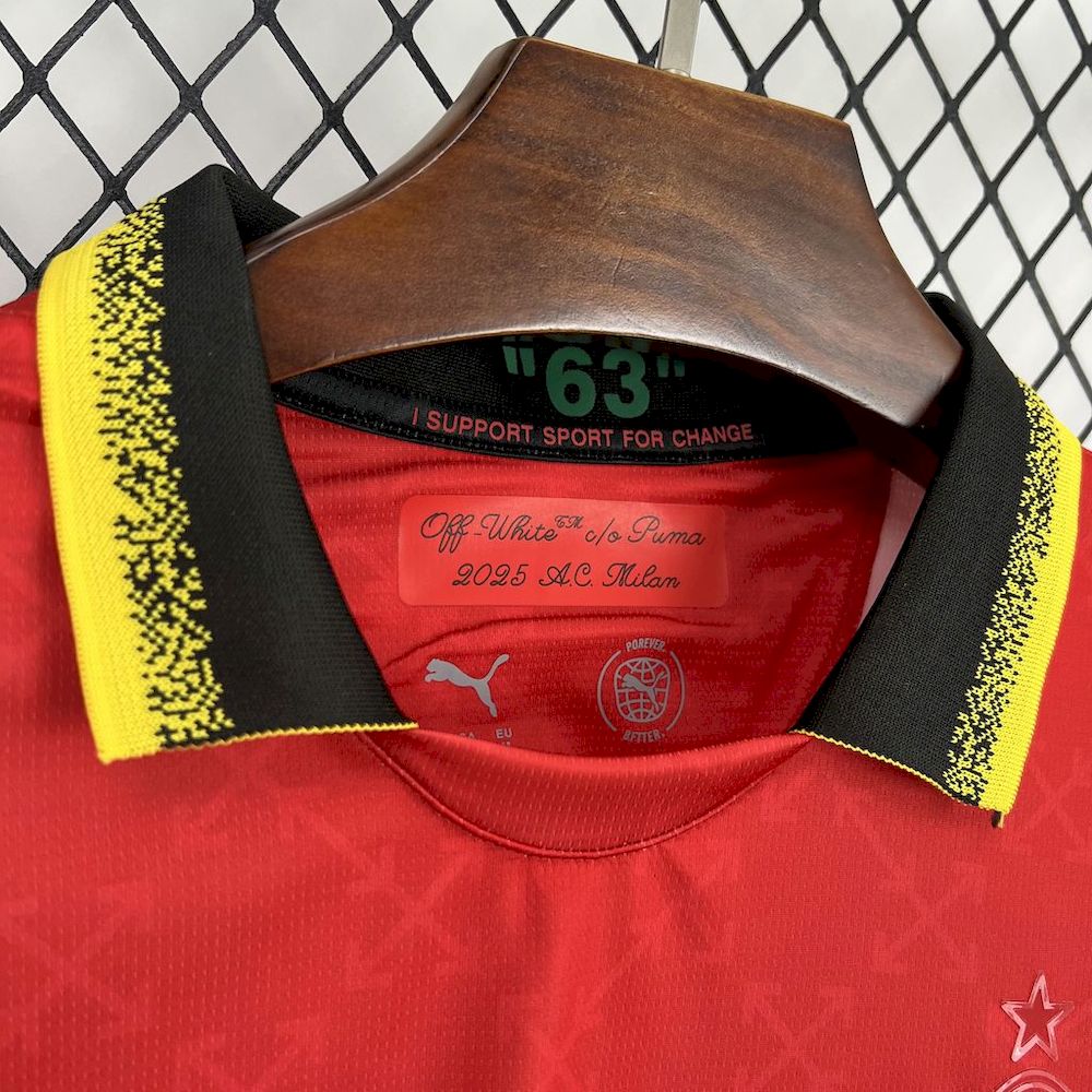 Mens AC Milan 2025/26 Co-Branded Red Edition Jersey